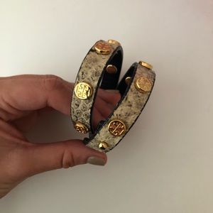 Snake print Tory Burch wrap bracelet